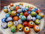 100pcs 6mm Multicolor Ceramic Beads DIY Charm Bracelet Findings