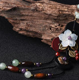 Vintage Japis Aventurine Wooden Necklace