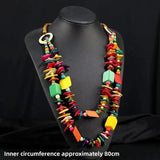 Bohemian Retro Ethnic Necklace Handcrafted Rice Bead Necklace