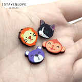 Wood Animal Laser Cut Charms for DIY Jewelry - Lion, Cat, Monkey, Bear