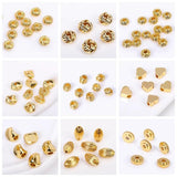 6mm Heart Spacer Beads 18K Plated Pentagram Beads for Bracelet Making