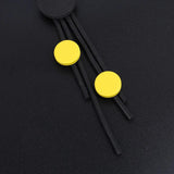 Kpop Women Charms Drop Earrings Wood Beads Long Earrings