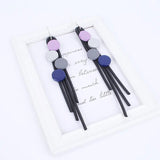 Bohemia Tassel Earrings Rainbow Beads Drop Earrings Rubber Jewellery