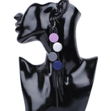 Bohemia Tassel Earrings Rainbow Beads Drop Earrings Rubber Jewellery