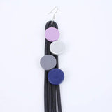 Bohemia Tassel Earrings Rainbow Beads Drop Earrings Rubber Jewellery