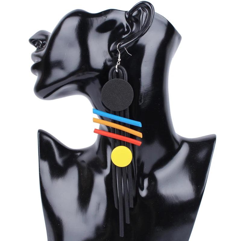 Bohemia Multicolor Chain Earrings Women Jewelry
