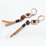 Bohemia Alloy Square Wood Beads Tassel Earrings Women Ethnic Charms Dangle
