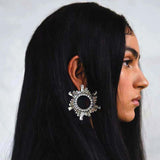 Floral Drop Earrings Rhinestone Wedding Jewelry