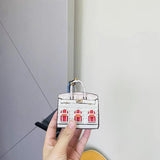 Tiny House Leather Mini Bag Charm Keyring Purse Keychain Pendant