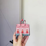 Tiny House Leather Mini Bag Charm Keyring Purse Keychain Pendant