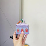 Tiny House Leather Mini Bag Charm Keyring Purse Keychain Pendant
