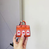 Tiny House Leather Mini Bag Charm Keyring Purse Keychain Pendant