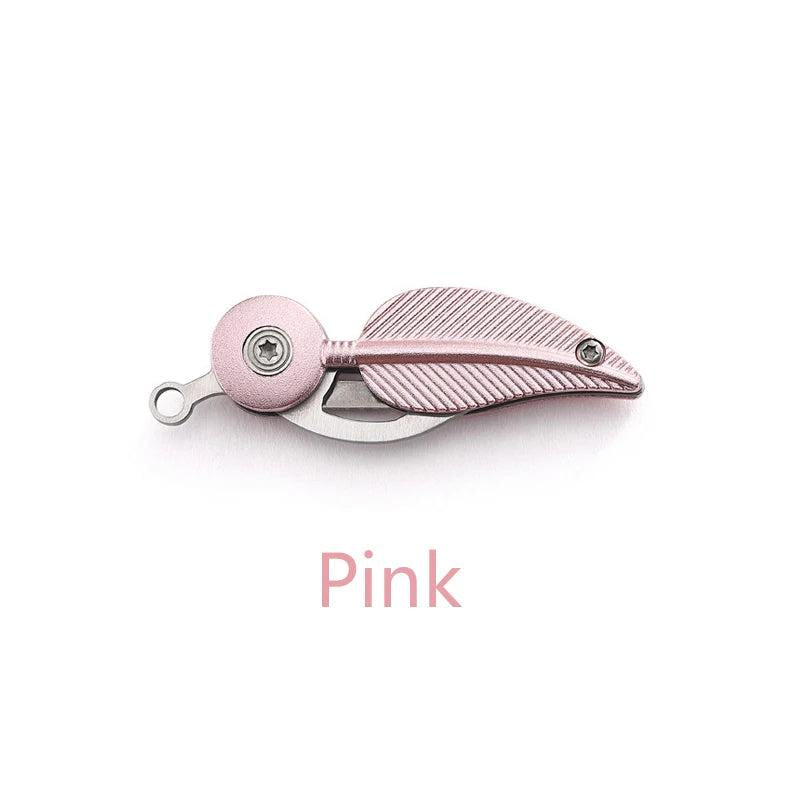 Mini Foldknife Keychain Outdoor Rescue Folding Feather Folding Portable Pocket
