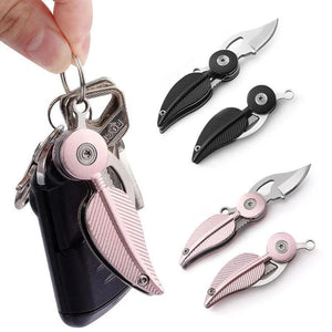 Mini Foldknife Keychain Outdoor Rescue Folding Feather Folding Portable Pocket