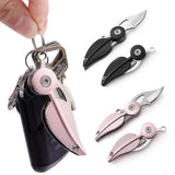 Mini Foldknife Keychain Outdoor Rescue Folding Feather Folding Portable Pocket