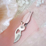Mini Foldknife Keychain Outdoor Rescue Folding Feather Folding Portable Pocket