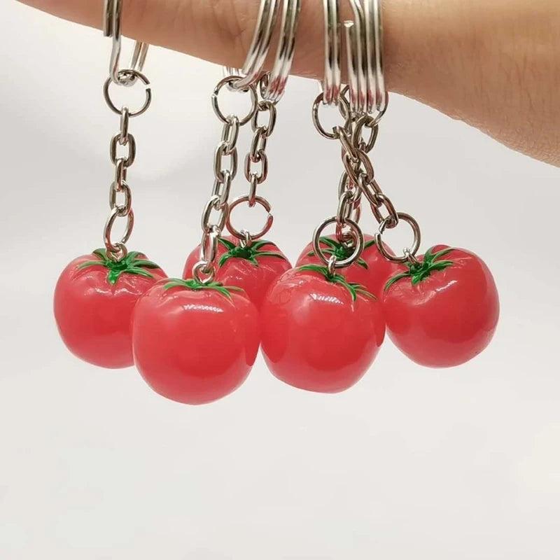 Tomato Charm Keychain Book Bag Pendant DIY Accessories