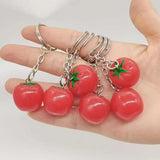 Tomato Charm Keychain Book Bag Pendant DIY Accessories
