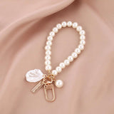 Pearl String Bag Pendant Decoration DIY Keychain Ring Hook