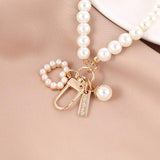 Pearl String Bag Pendant Decoration DIY Keychain Ring Hook