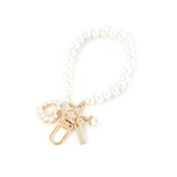 Pearl String Bag Pendant Decoration DIY Keychain Ring Hook