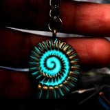 Glowing Conch Shell Keychain Dark Men Women Keyring GLOW in the DARK