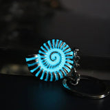 Glowing Conch Shell Keychain Dark Men Women Keyring GLOW in the DARK