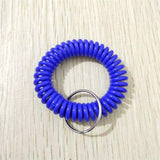 Imixlot 10pcs Spiral Wrist Coil Key Chain Unisex Stretch Wristband