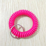 Imixlot 10pcs Spiral Wrist Coil Key Chain Unisex Stretch Wristband