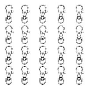 20Pcs Stainless Steel Swivel Lobster Clasps for Key Chain Bag Charm Making