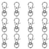 20Pcs Stainless Steel Swivel Lobster Clasps for Key Chain Bag Charm Making
