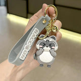 Cute Raccoon Silicone Doll Key Chain