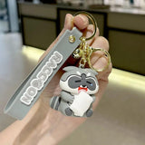 Cute Raccoon Silicone Doll Key Chain