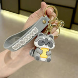Cute Raccoon Silicone Doll Key Chain