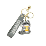 Cute Raccoon Silicone Doll Key Chain