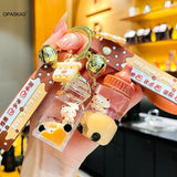 Cartoon Drink Bottle Keychain Bubble Tea Keyring Lollipop Mug Cup Cola Key Charm