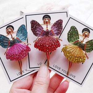 Angel Alloy Brooch Retro Rhinestone Lapel Pins Jewelry