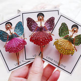 Angel Alloy Brooch Retro Rhinestone Lapel Pins Jewelry
