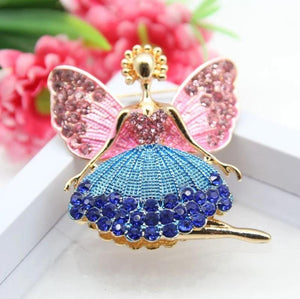 Angel Alloy Brooch Retro Rhinestone Lapel Pins Jewelry