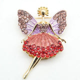 Angel Alloy Brooch Retro Rhinestone Lapel Pins Jewelry