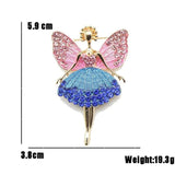 Angel Alloy Brooch Retro Rhinestone Lapel Pins Jewelry