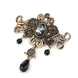 Vintage Algeria Morocco Jewelry Crystal Bohemia Brooch