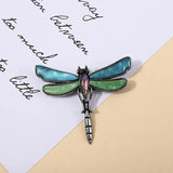 Dragonfly Brooch Pin Abalone Shell Inlaid Cartoon Corsage