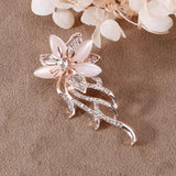 Elegant Amethyst Rhinestone Butterfly Brooch for Women