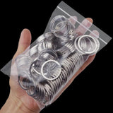 10-50pcs 25/30mm Stainless Steel Key Rings Split Rings Keyring DIY Findings