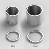 10-50pcs 25/30mm Stainless Steel Key Rings Split Rings Keyring DIY Findings