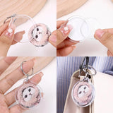 Clear Acrylic Picture Keychain - DIY Insert Photo Split Key Ring Frame