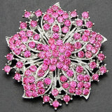 Vintage Crystals Flower Brooch Wedding Party Gift Pins