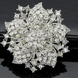 Vintage Crystals Flower Brooch Wedding Party Gift Pins