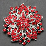 Vintage Crystals Flower Brooch Wedding Party Gift Pins